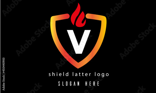 Free Download V shield fire logo - GFXLoad