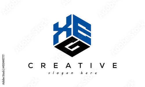 Letter XEG creative logo design vector	 photo