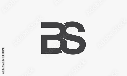 BS letter logo concept isolated on white background. photo