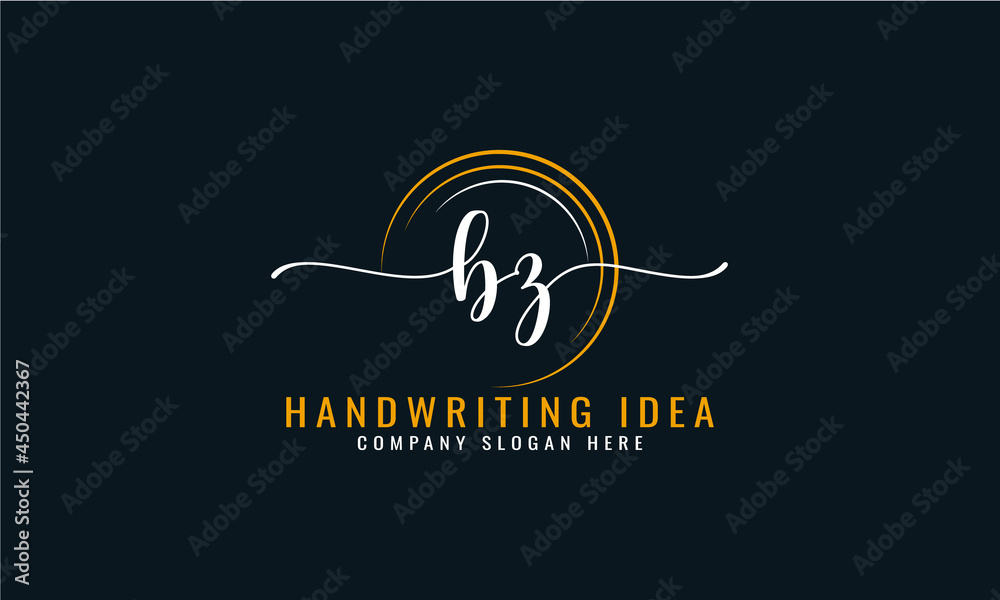 Initial B Z, letter handwriting logo Design
Initial B Z, letter handwriting logo Design