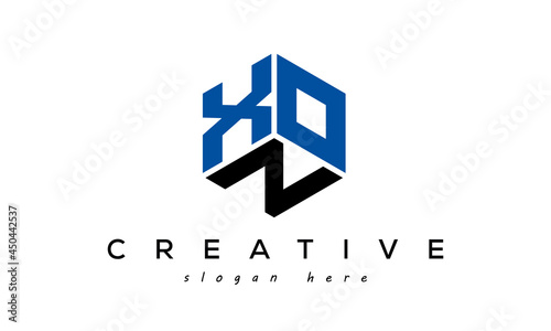 Letter XON creative logo design vector	 photo
