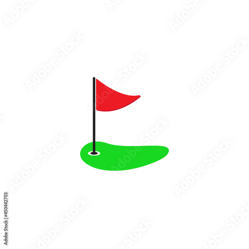 golf logo design vector, golf element logo design template