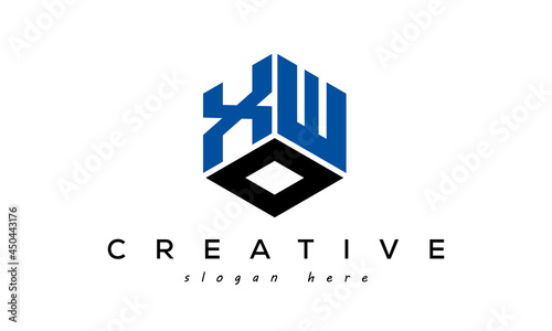 Letter XWO creative logo design vector	 photo