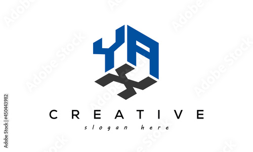 Letter YAX creative logo design vector	 photo