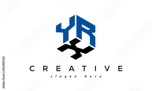 Letter YRX creative logo design vector	 photo