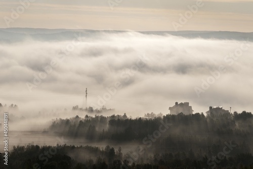 misty sunrise