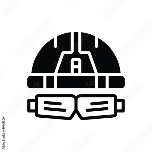 Black solid icon for safely