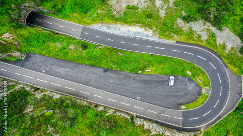 Der Sustenpass aus der Vogelperspektive im August 2021, Schweiz photo