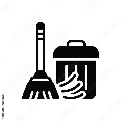 Black solid icon for clearing