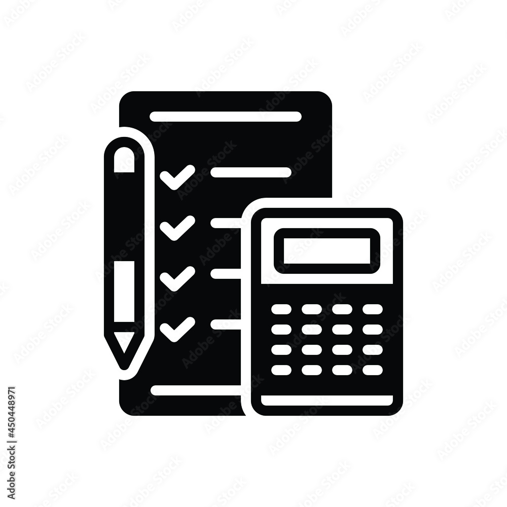 Black solid icon for calculated Black solid icon for calculated
