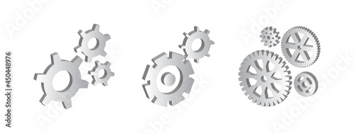 3d vector illustration of gears, cogwheels or cogs