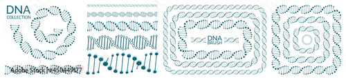 Human dna chain or genome helix molecule seamless lines
