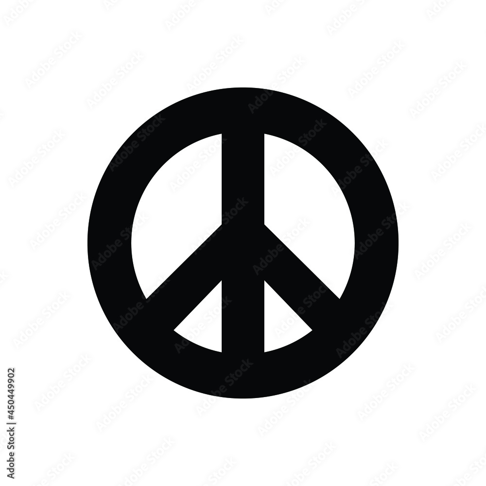 Black solid icon for peaceful Black solid icon for peaceful
