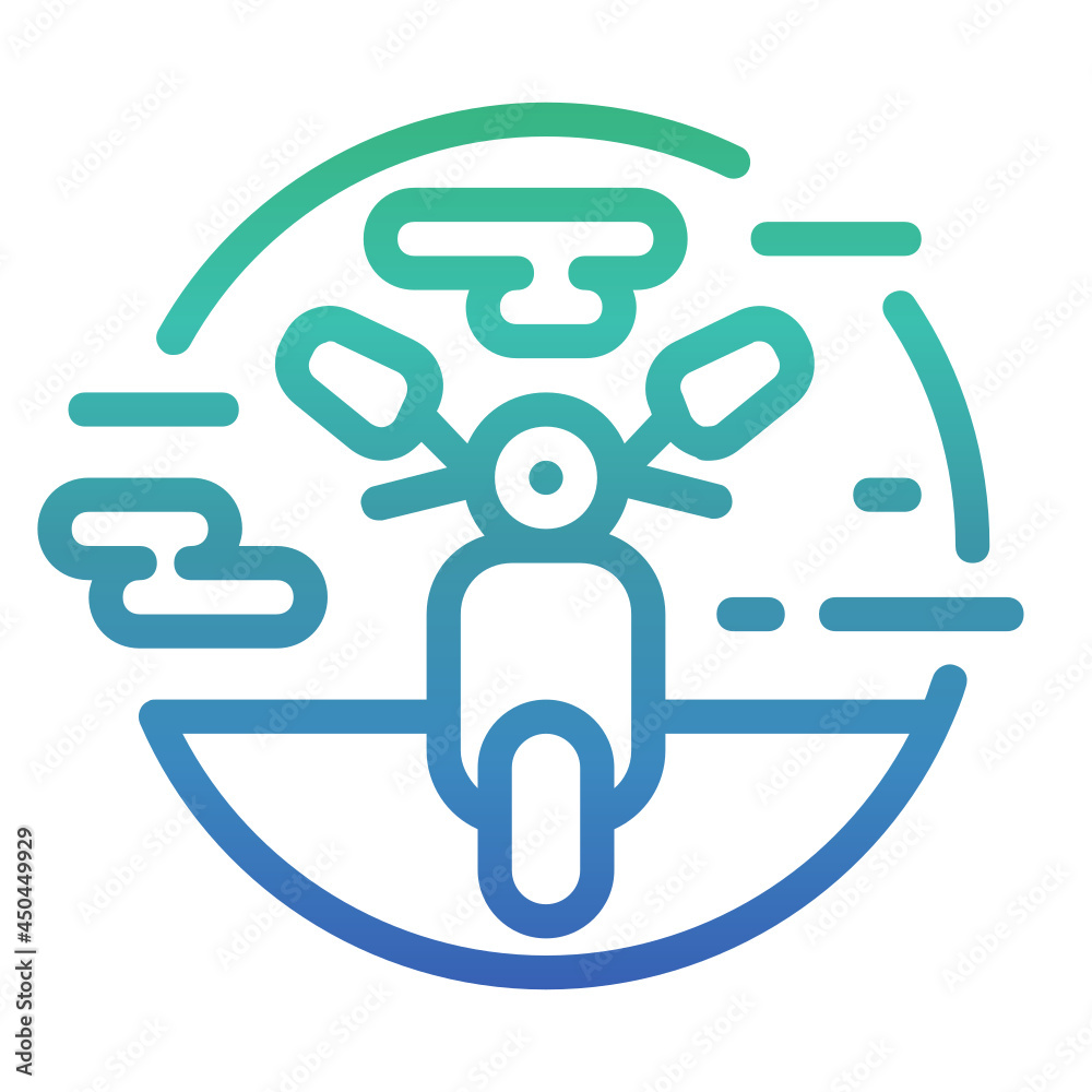 Motorcycle ,Transportation gradient icon.