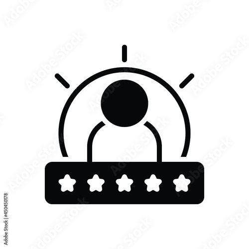 Black solid icon for experiencing