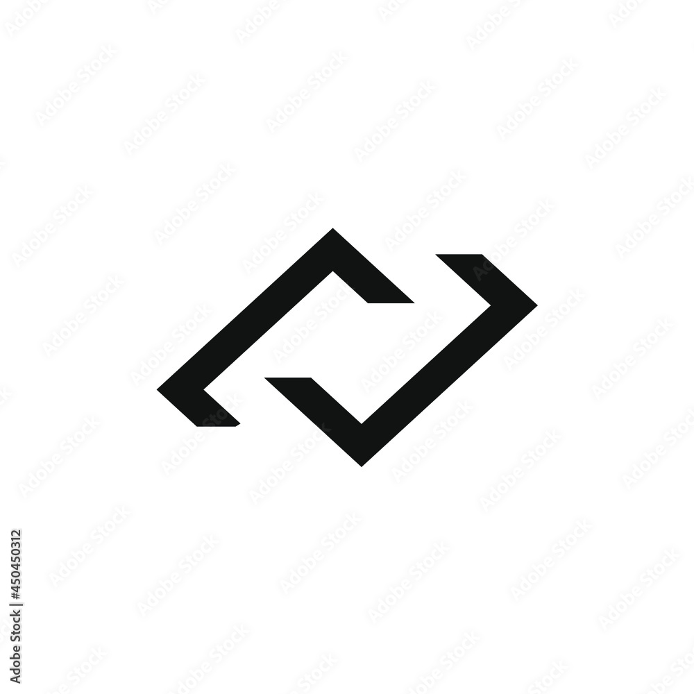 abstract letter C opposite and italic abstract letter C opposite and italic