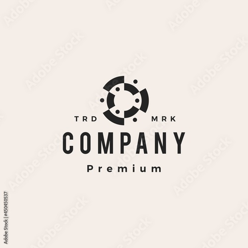 six people family team group of 6 human hipster vintage logo vector icon illustration