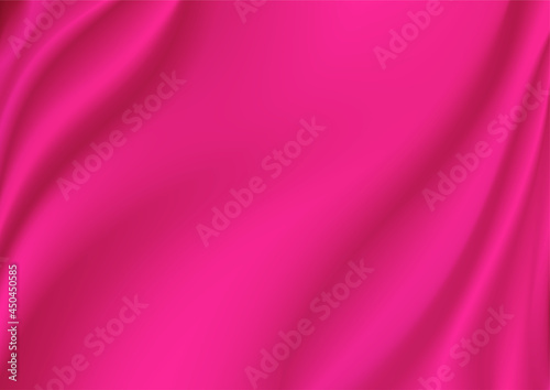 Abstract pink silk vector background.Luxury cloth or liquid wave.Abstract fabric texture background. Cloth soft wave. Creases of satin, silk, and Smooth elegant cotton.Smooth ripple material.