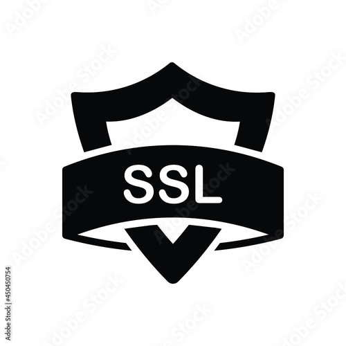 Black solid icon for ssl