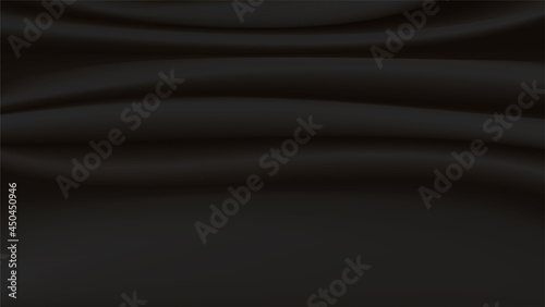 Abstract silk vector background.Luxury cloth or liquid soft wave.Black fabric texture.Creases of satin, ripple and Smooth elegant cotton.Silky surface 3d material for product advertising design
