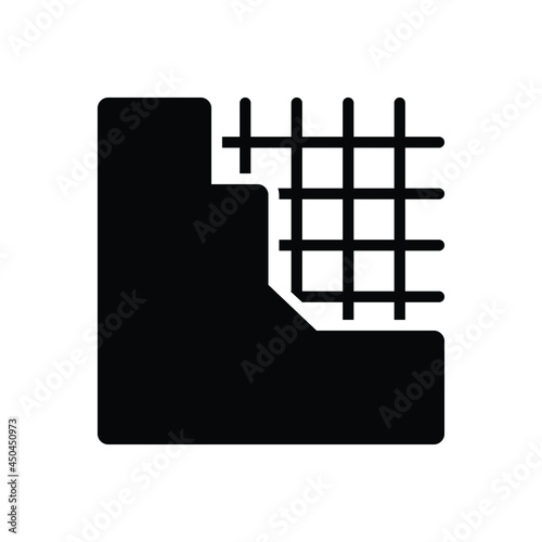 Black solid icon for concrete