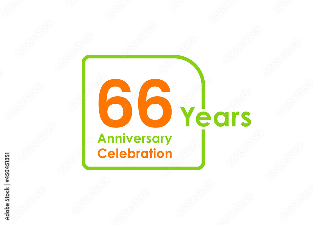 66 years anniversary celebration Vector Template Design Illustration 66 years anniversary celebration Vector Template Design Illustration