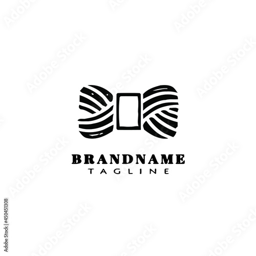 ball of yarn logo concept template icon vector illustration