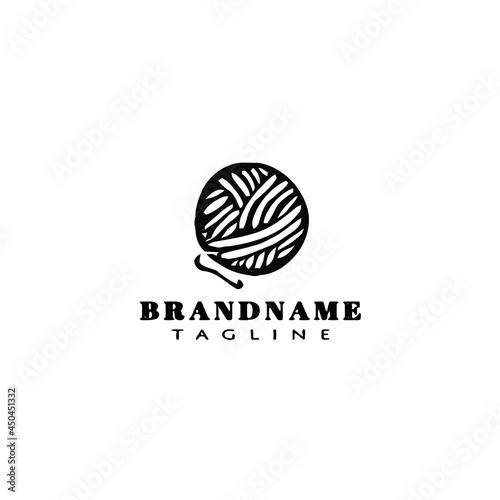 ball of yarn logo design concept icon vector illustration