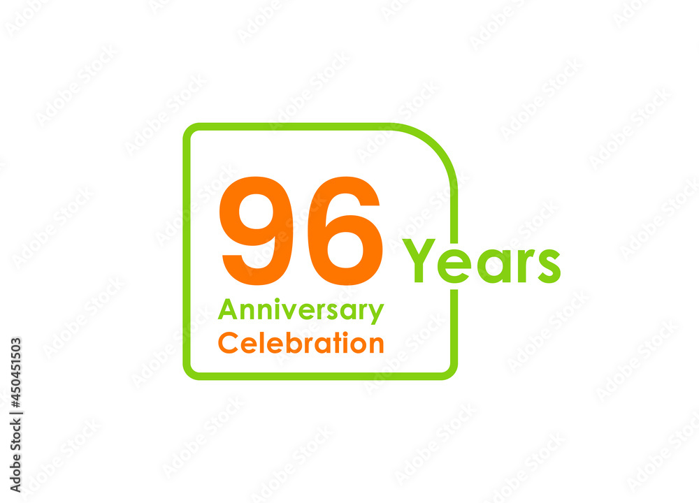96 years anniversary celebration Vector Template Design Illustration 96 years anniversary celebration Vector Template Design Illustration