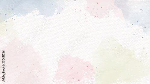 watercolor pastel color splash on paper background