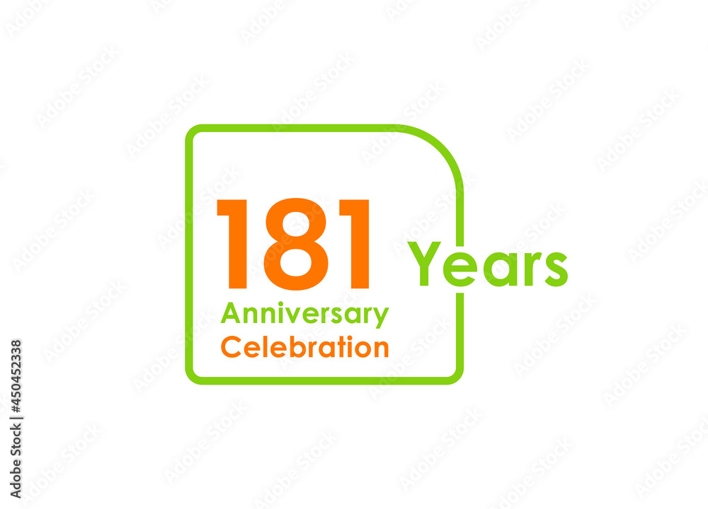 181 years anniversary celebration Vector Template Design Illustration 181 years anniversary celebration Vector Template Design Illustration