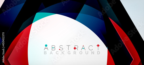 Vector color hexagons geometric abstract background