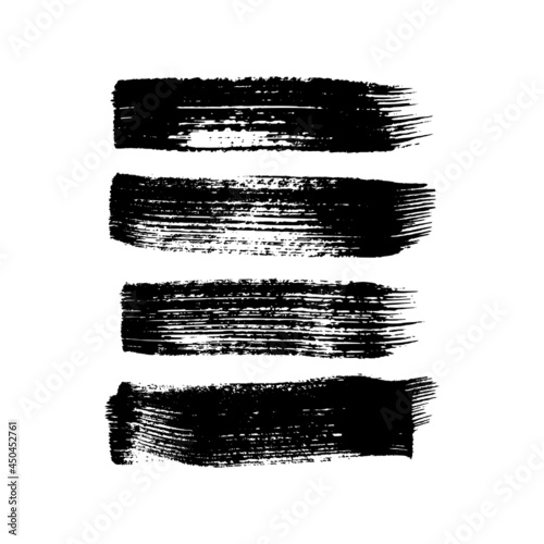 Black grunge brush strokes