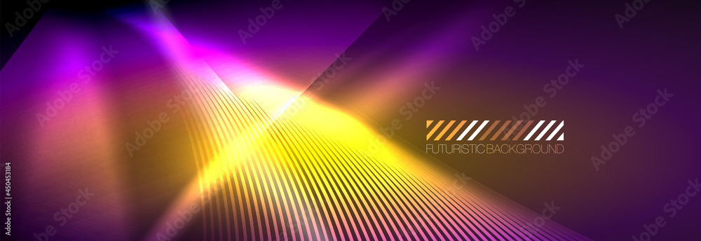 Neon dynamic beams vector abstract wallpaper background. Wallpaper background, design templates for business or technology presentations, internet posters or web brochure covers Neon dynamic beams vector abstract wallpaper background. Wallpaper background, design templates for business or technology presentations, internet posters or web brochure covers