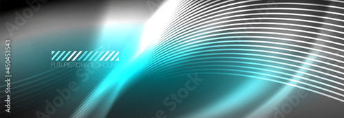 Neon dynamic beams vector abstract wallpaper background. Wallpaper background, design templates for business or technology presentations, internet posters or web brochure covers