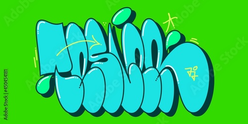 Abstract Urban Graffiti Street Art Word Tesler Lettering Vector Illustration Art