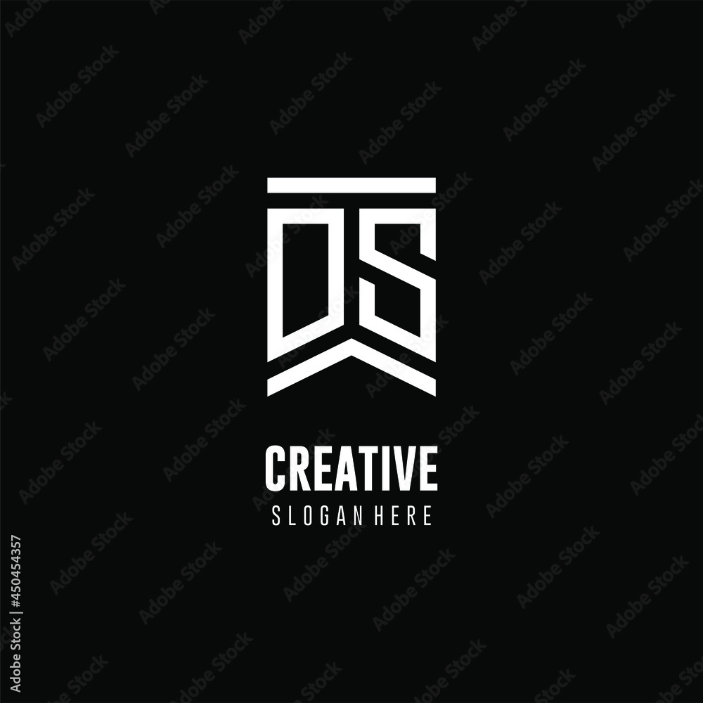 Initial letter DS SD logo vector design template