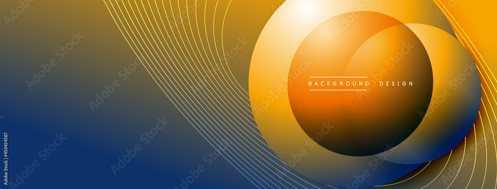 Gradient circles with shadows. Vector techno abstract background. Modern overlapping forms wallpaper background, design template Gradient circles with shadows. Vector techno abstract background. Modern overlapping forms wallpaper background, design template