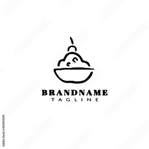 bakery cartoon logo design template icon concept illustration