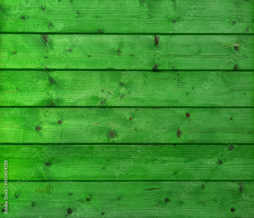 texture of green wood plank wall. background of wooden surface