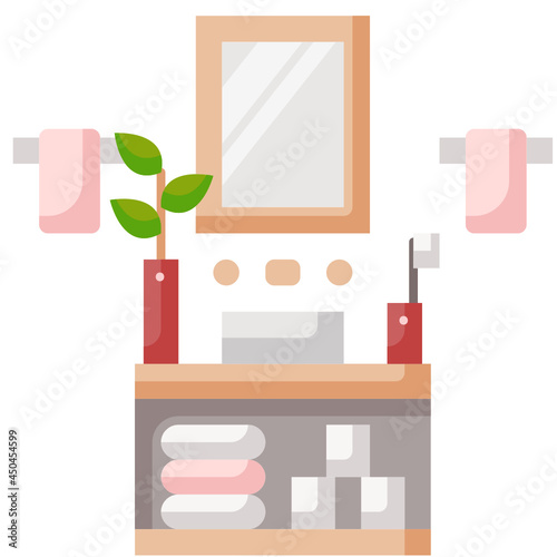 washbasin flat icon