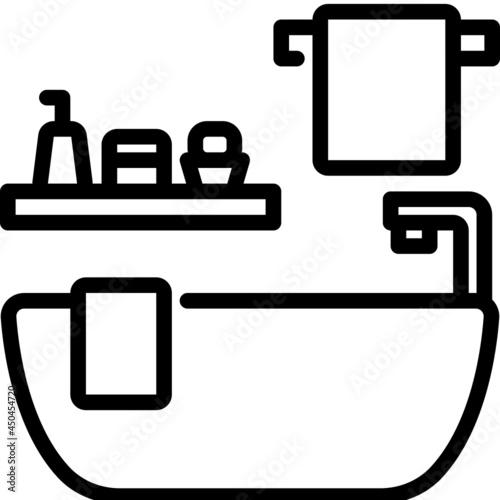 bath line icon