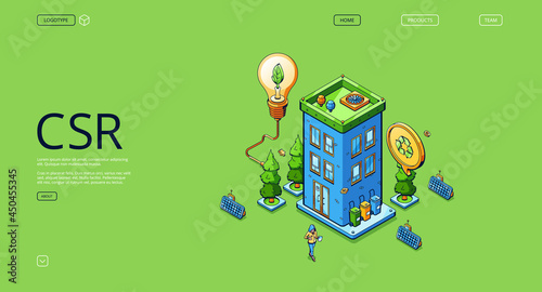Corporate social responsibility, CSR concept