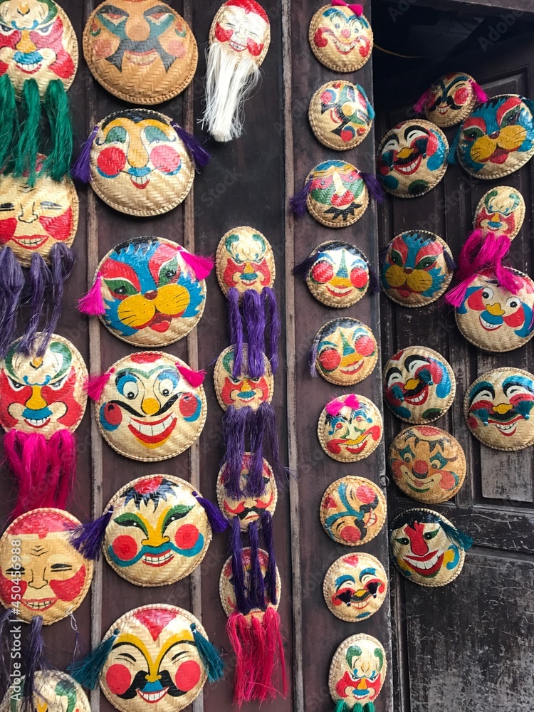 a variety of colorful masks