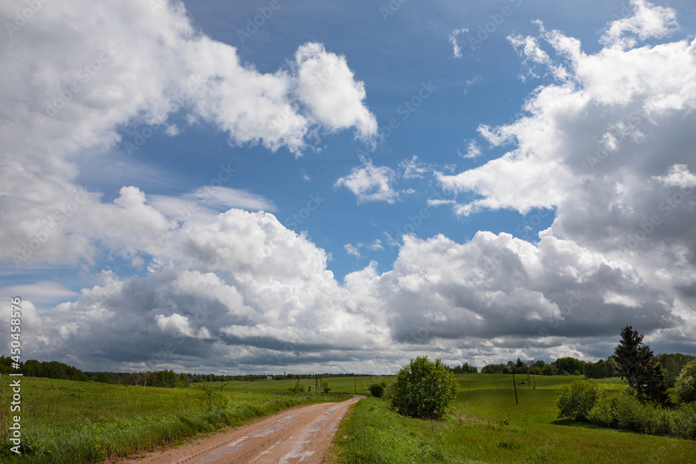 Big skies with the fluffy cummulus clouds Big skies with the fluffy cummulus clouds