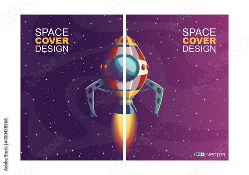 Space cover design. Vector background, with space for text. Layerd templates for cover, banners, web, social media, flyers and other publications. (ID: 450458566)