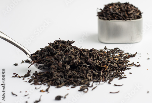 Assam Dried Tea Leaves. Black tea leaves. Assam tea