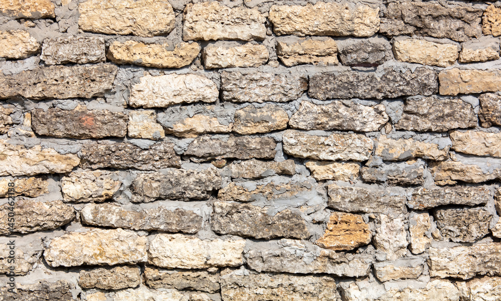 A wall of stone bricks A wall of stone bricks
