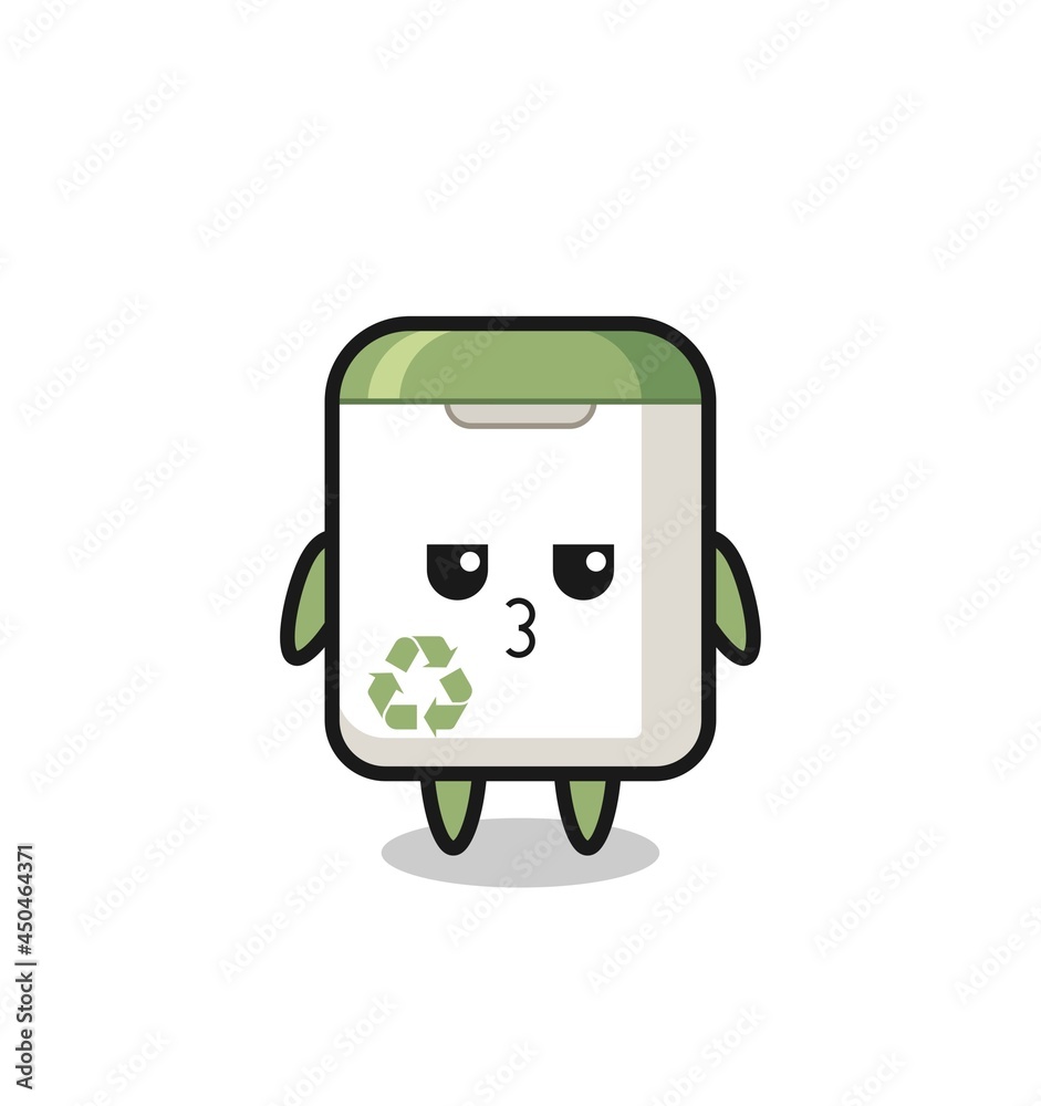 the bored expression of cute trash can characters the bored expression of cute trash can characters