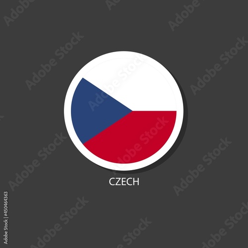 Czech flag vector circle shape. Free Download Czech flag vector circle shape. - GFXLoad